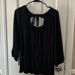 Banana Republic Black Blouse with Tie Back